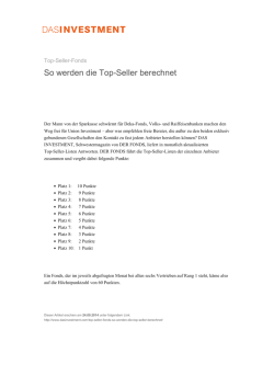 So werden die Top-Seller berechnet