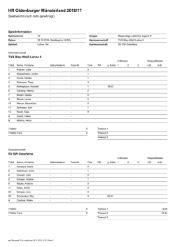 HR Oldenburger M&uuml;nsterland 2016/17
