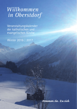Ökumenisches Winterprogramm 2016 / 2017 - Evang.