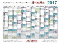 senetics Kalender 2017