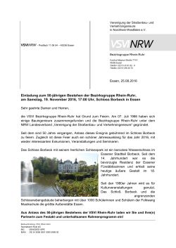 Einladung zur Jubilaeumsfeier 50 Jahre - VSVI-NRW