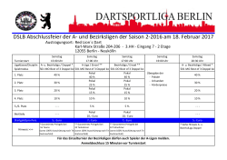 Ausschreibung - Dartsportliga Berlin
