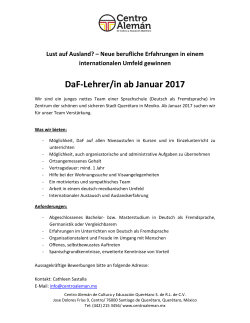 DaF-Lehrer/in ab Januar 2017
