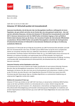 Medienmitteilung ICTswitzerland, 24.11.2016