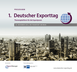 1. Deutscher Exporttag 2016