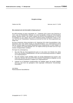 Drucksachen allgemein - Nieders&auml;chsischer Landtag