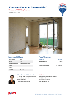 Eigentums-Favorit im S&uuml;den von Wien
