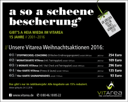 Unsere Vitarea Weihnachtsaktionen 2016: