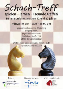 Schach-Treff - Jugendmigrationsdienst Rhein-Berg