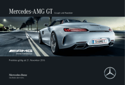 Preisliste Mercedes AMG GT