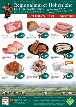 Echt Hällische Fleisch - Regionalmarkt Hohenlohe