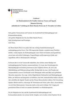 Gru&szlig;wort Manuela Schwesig als PDF