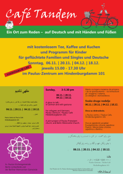 Ein Ort zum Reden &ndash; auf Deutsch und mit H&auml;nden und F&uuml;&szlig;en mit