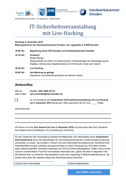 IT-Sicherheitsveranstaltung mit Live-Hacking