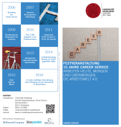 festveranstaltung 10 jahre career service arbeiten heute, morgen