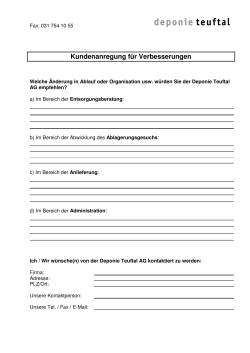 Kundenanregung für Verbesserungen