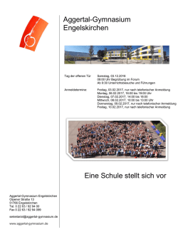 Informationen &uuml;ber das Aggertal