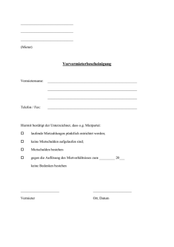 Vorvermieterbescheinigung