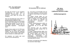 Jubil&auml;umsprogramm 2016