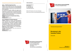 Beratung in der Sozialen Arbeit - Alice Salomon Hochschule Berlin