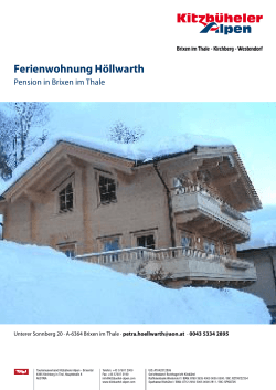 Ferienwohnung Höllwarth in Brixen im Thale