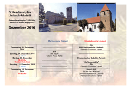 Gottesdienstplan Dezember 2016