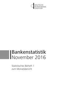 Bankenstatistik - November 2016