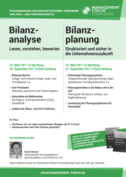 Bilanz - Management Forum Starnberg GmbH