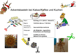 Adventsbasteln bei Kakao/Kaffee und Kuchen