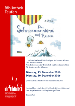 Dienstag, 13. Dezember 2016 Dienstag, 20