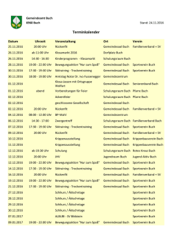 Terminkalender - Gemeinde Buch