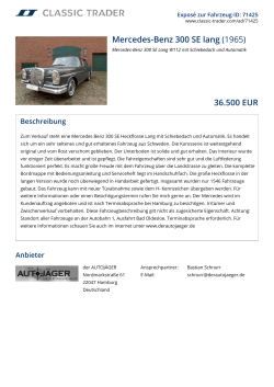 Mercedes-Benz 300 SE lang (1965) 36.500 EUR