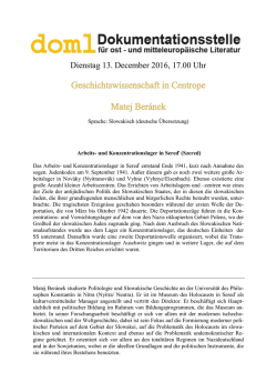 Dienstag 13. December 2016, 17.00 Uhr