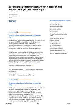 Suche - Bayerisches Staatsministerium für Wirtschaft und Medien