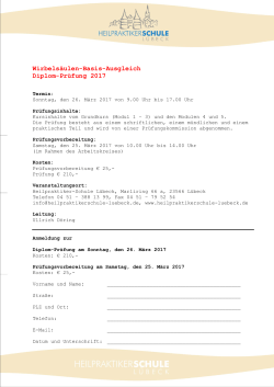 WBA-Diplomprüfung - Heilpraktikerschule Lübeck