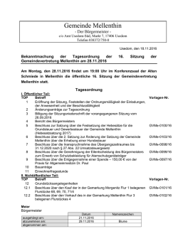 28.11.2016 Gemeinde Mellenthin - Amt Usedom-Süd