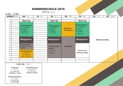 SOMMERSCHULE 2016 课程表2016