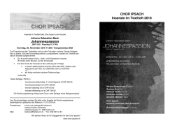 Inserateprospekt, welchen Sie hier herunterladen - chor