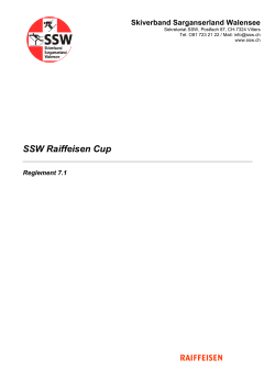 SSW Raiffeisen Cup - beim Skiverband Sarganserland