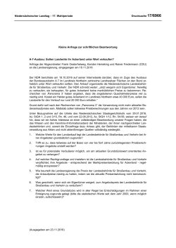 Drucksachen allgemein - Nieders&auml;chsischer Landtag