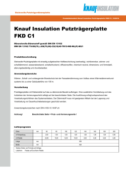 Knauf Insulation Putzträgerplatte FKD C1