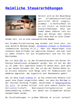 Heimliche Steuererh&ouml;hungen