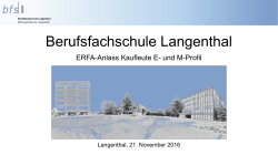 PowerPoint-Präsentation - Berufsfachschule Langenthal
