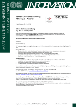 INFORMATION - Zentrale Universit&auml;tsverwaltung - Martin