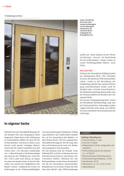 In eigener Sache