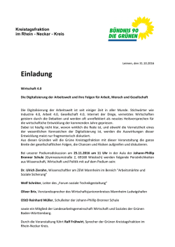Einladung - Gr&uuml;ne Kreistag Rhein