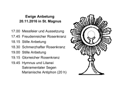 Ewige Anbetung - Bistum Augsburg