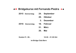 Bridgekurse mit Fernando Piedra