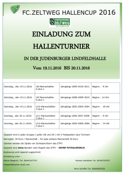 einladung zum hallenturnier