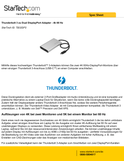 Auflösungen von 4K bei zwei Monitoren und 5K bei einem